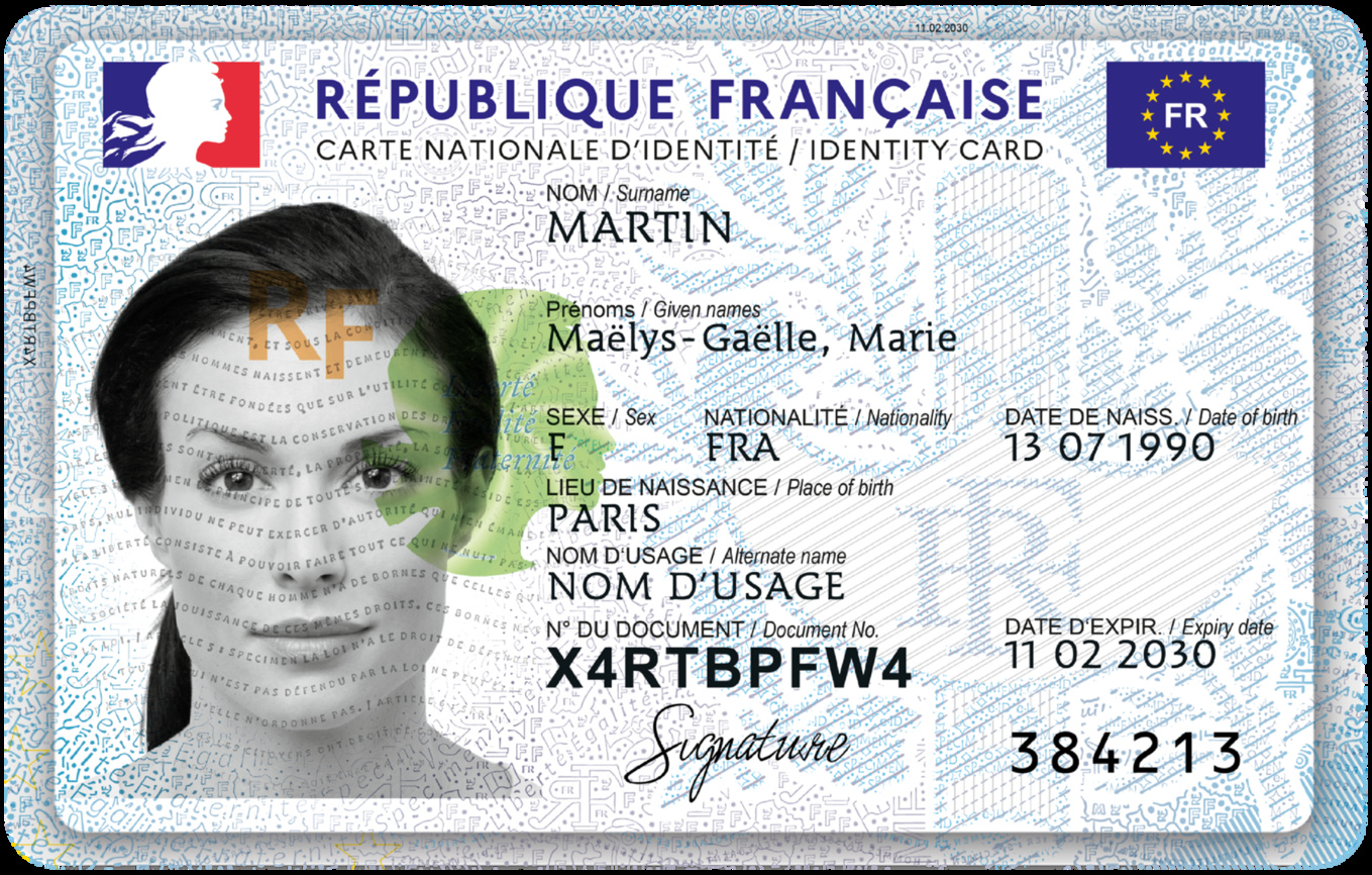 Dès le 2 août, la nouvelle carte d’identité est disponible partout en France