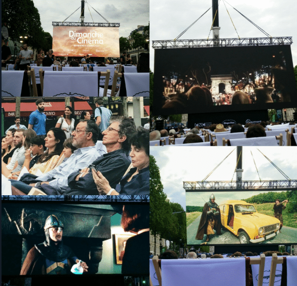 Les Champs Elysées transformées en cinéma géant