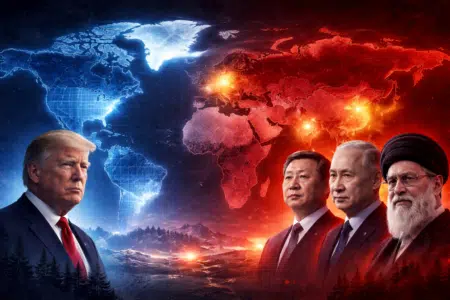 Le Monde Divisé Puissances Mondiales En Conflit