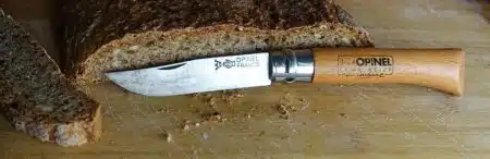 Opinel N°10 Carbon W Bread On Wood
