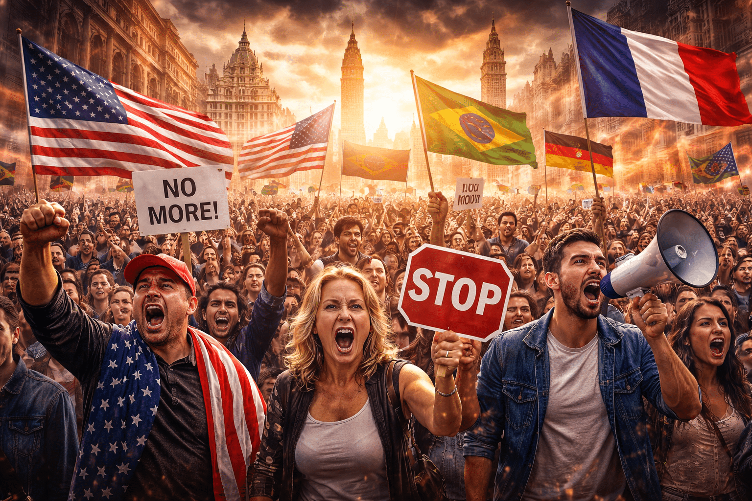 Protestations Mondiales Contre L'injustice