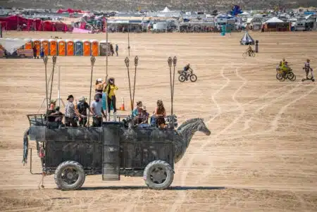 A,black,horse,drawn,carriage,style,art,car,with,large