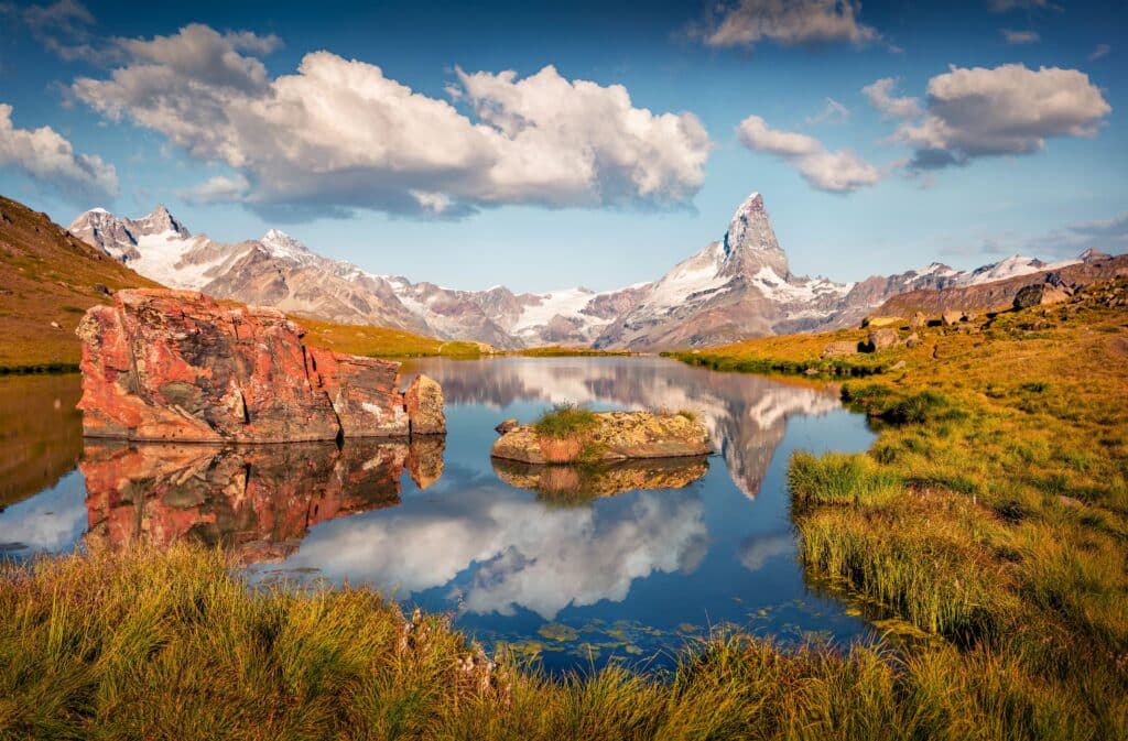 Stunning,autumn,view,of,stellisee,lake.,picturesque,outdoor,scene,of