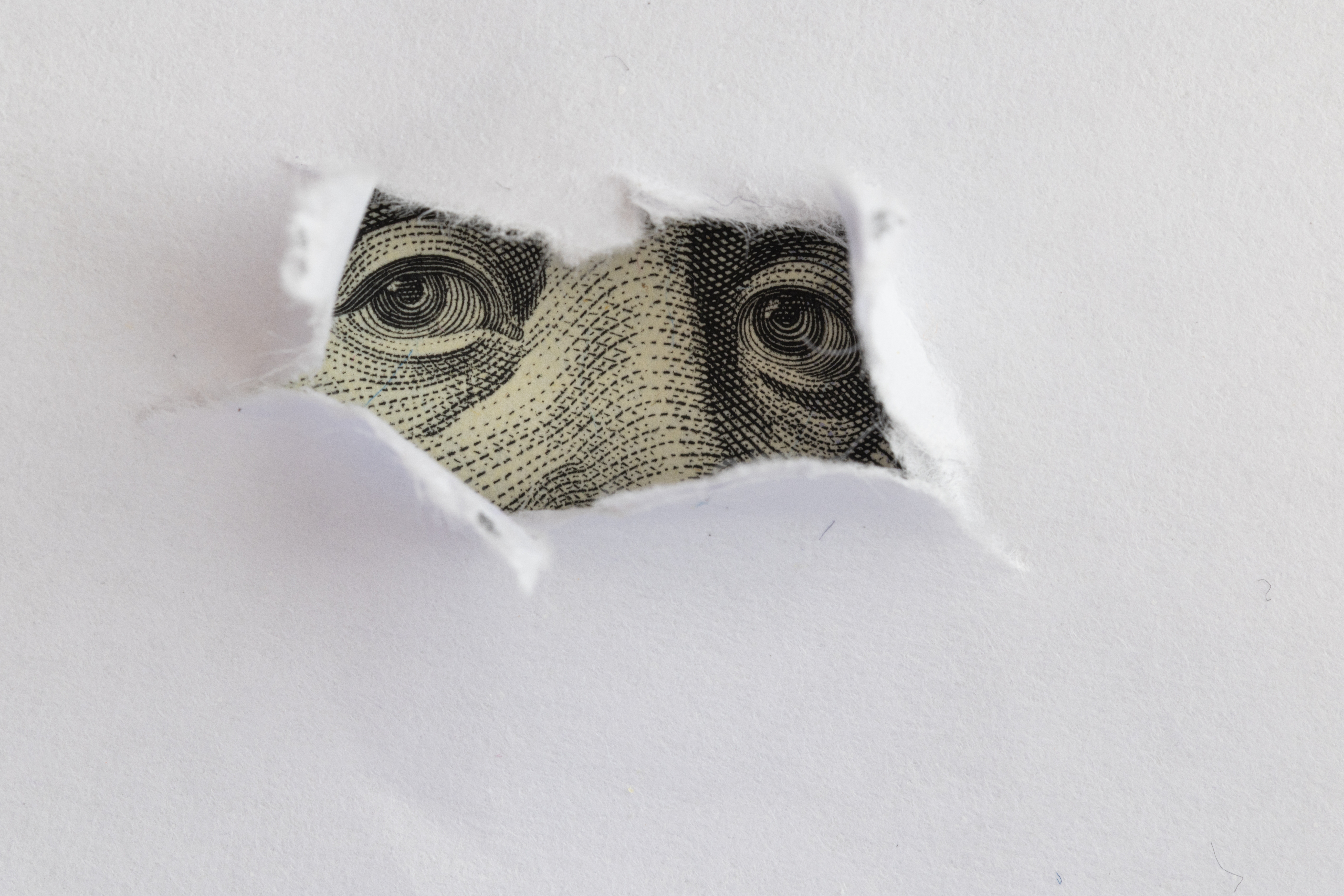Secret,money,concept,eyes,behind,white,paper